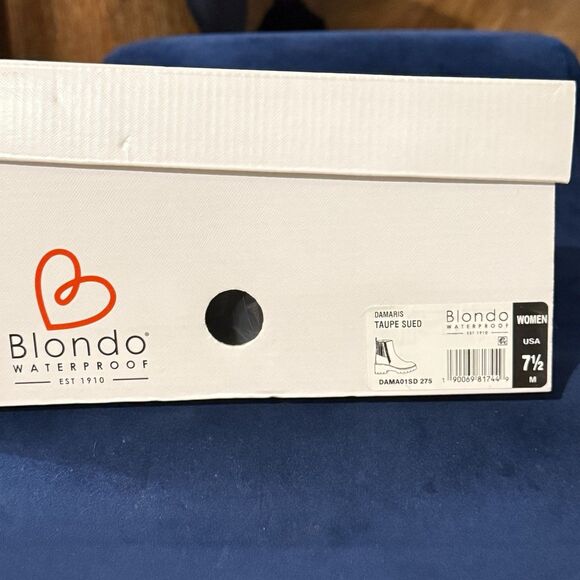 Blondo Damaris Ankle Boot Waterproof Suede Leather Boots Women’s Size 7.5 Taupe - Picture 9 of 12